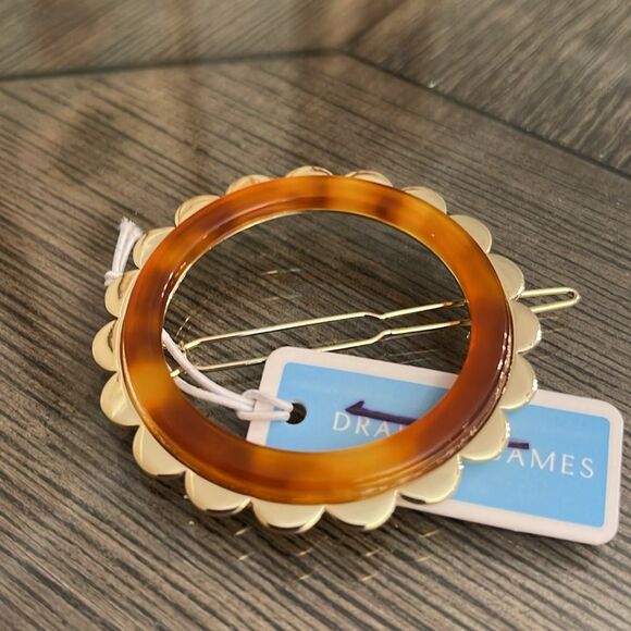 NWT Draper James Hair Barrette Hair Clip Round Flower Shape w/ Tortoise Shell main image 7